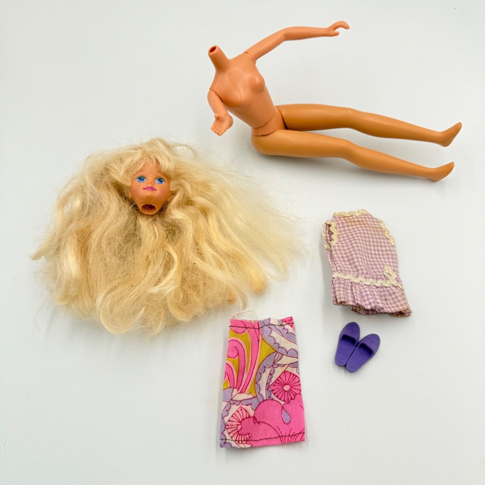 1987 Mattel Skipper Doll (Detached Head) + Vtg Japan Tagged Top, Skirt & Sandals - Picture 8 of 14